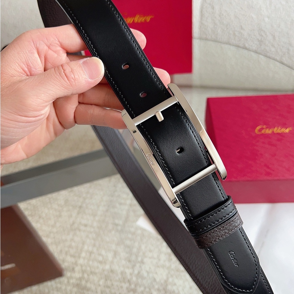 Cartier Santos Reversible Leather Belt - Picture 6 of 7